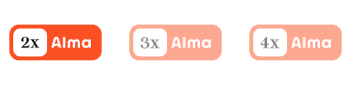 Payez en 2x, 3x ou 4x avec ALMA